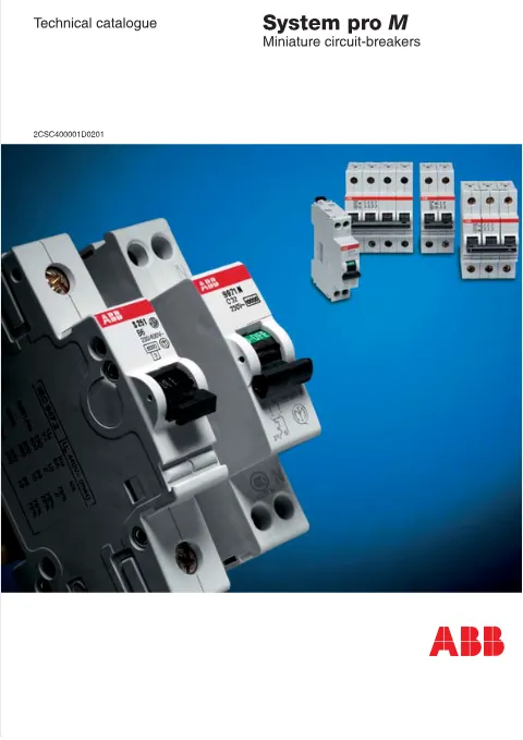 Trang bìa System pro M Miniature Circuit-Breakers Technical Catalogue