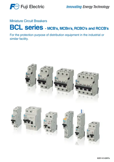 Trang bìa Miniature Circuit Breakers BCL Series Catalogue