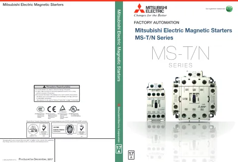 Trang bìa MS-T / MS-N Series Magnetic Starters Catalogue
