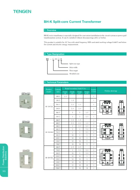 Trang bìa BH-K Series Split-core Current Transformer