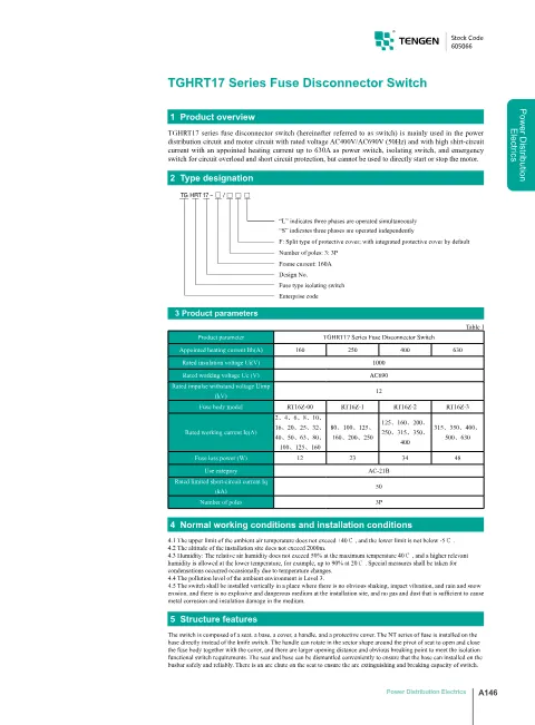 Trang bìa Disconnector Switches TGHRT17 Catalogue
