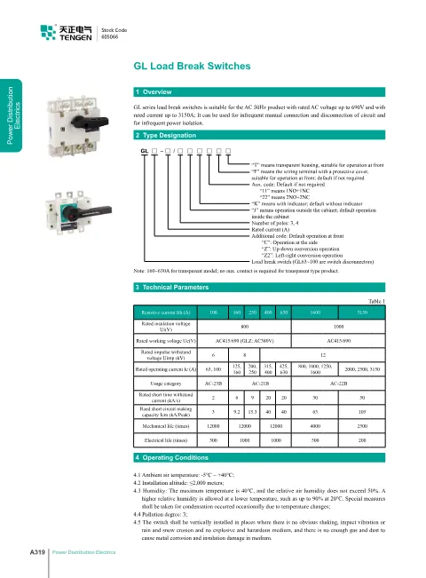 Trang bìa GL Load Break Switches