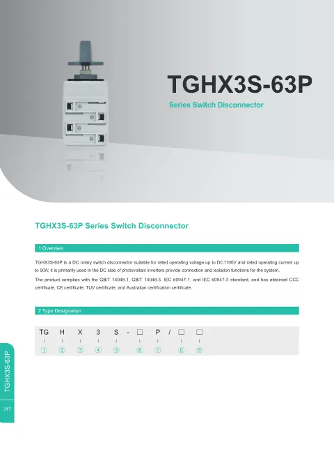 Trang bìa TGHX3S-63P Series Surge Protective Device