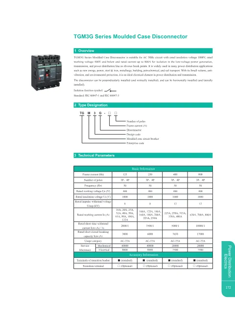 Trang bìa TGM3G Series Moulded Case Disconnector