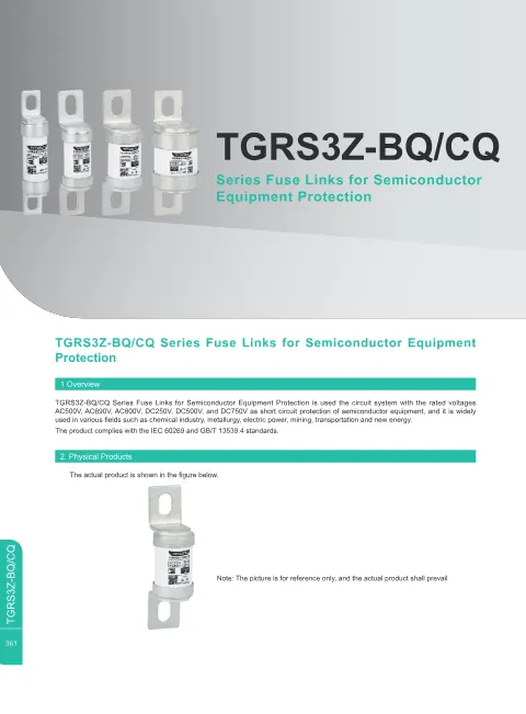 Trang bìa TGRS3Z-BQ/CQ Series Fuse